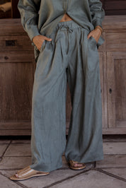 TERI Pants Dusty Green