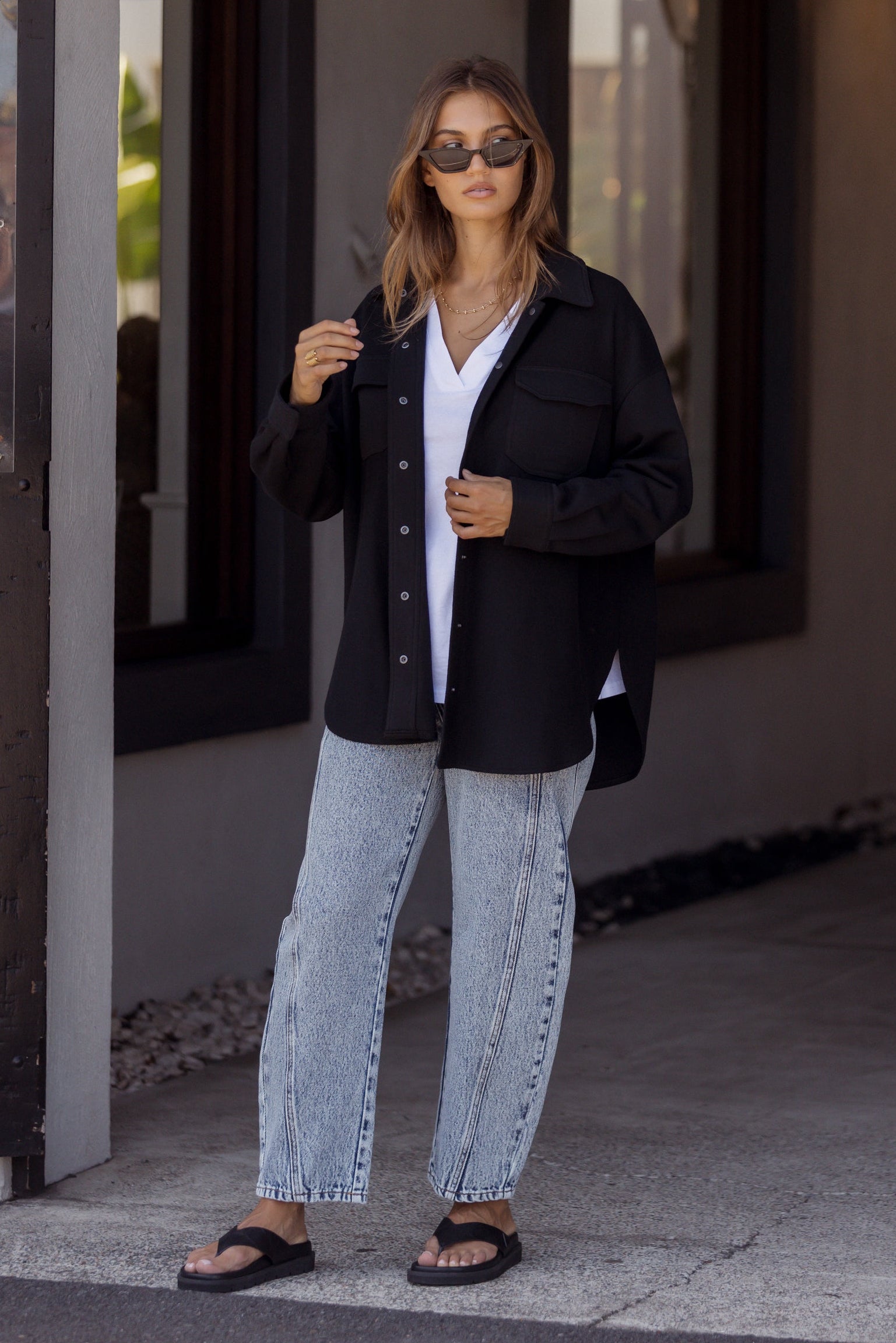 NELSIE Shacket Black