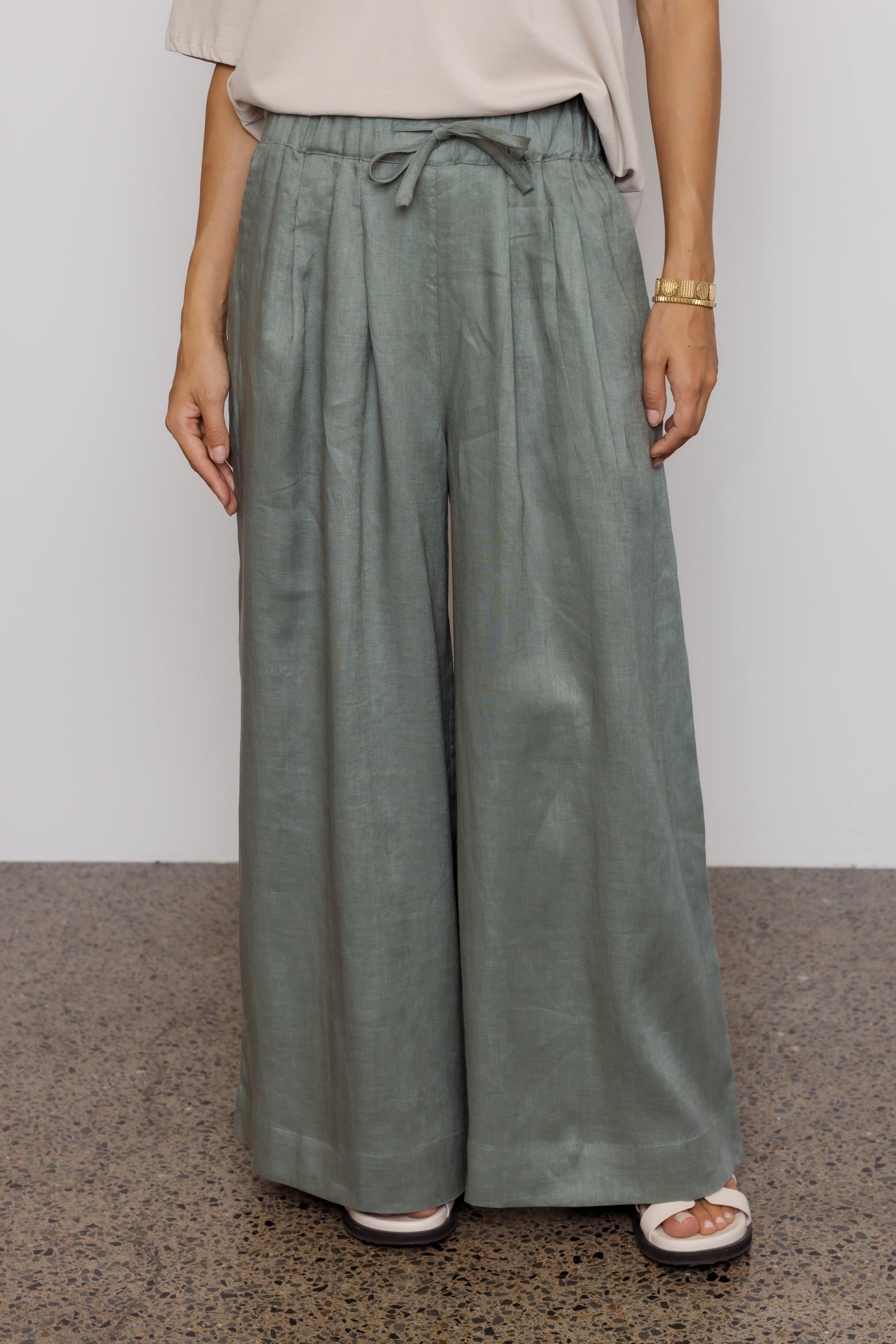 TERI Pants Dusty Green