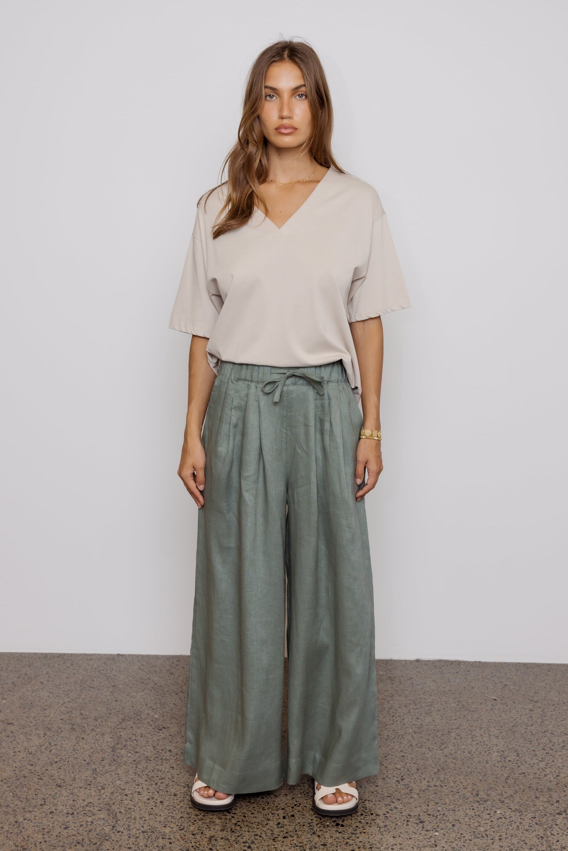 TERI Pants Dusty Green