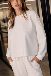 EMBY Long Sleeve Top White