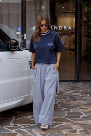 TERI Pants Navy Stripe