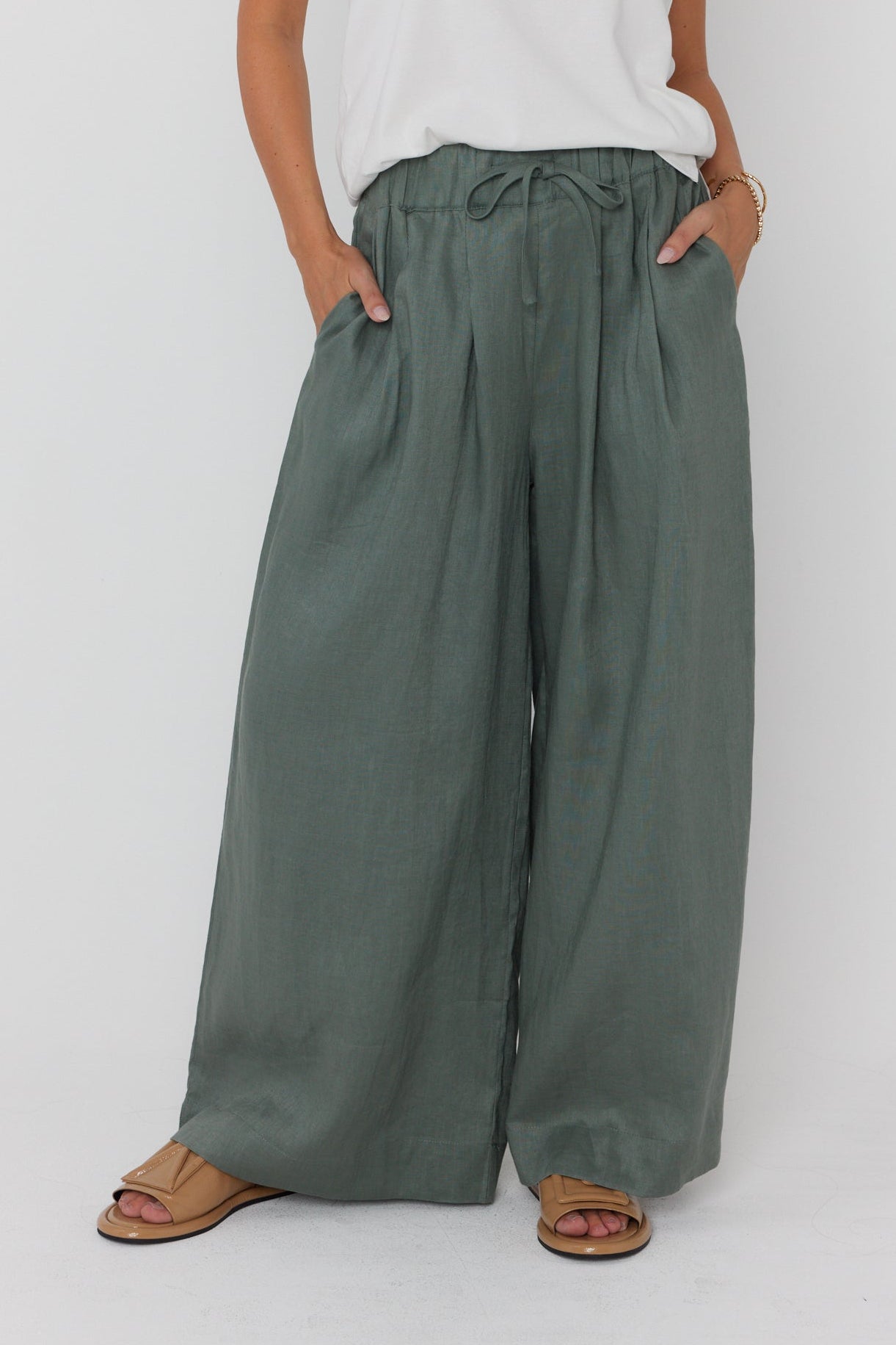 TERI Pants Dusty Green