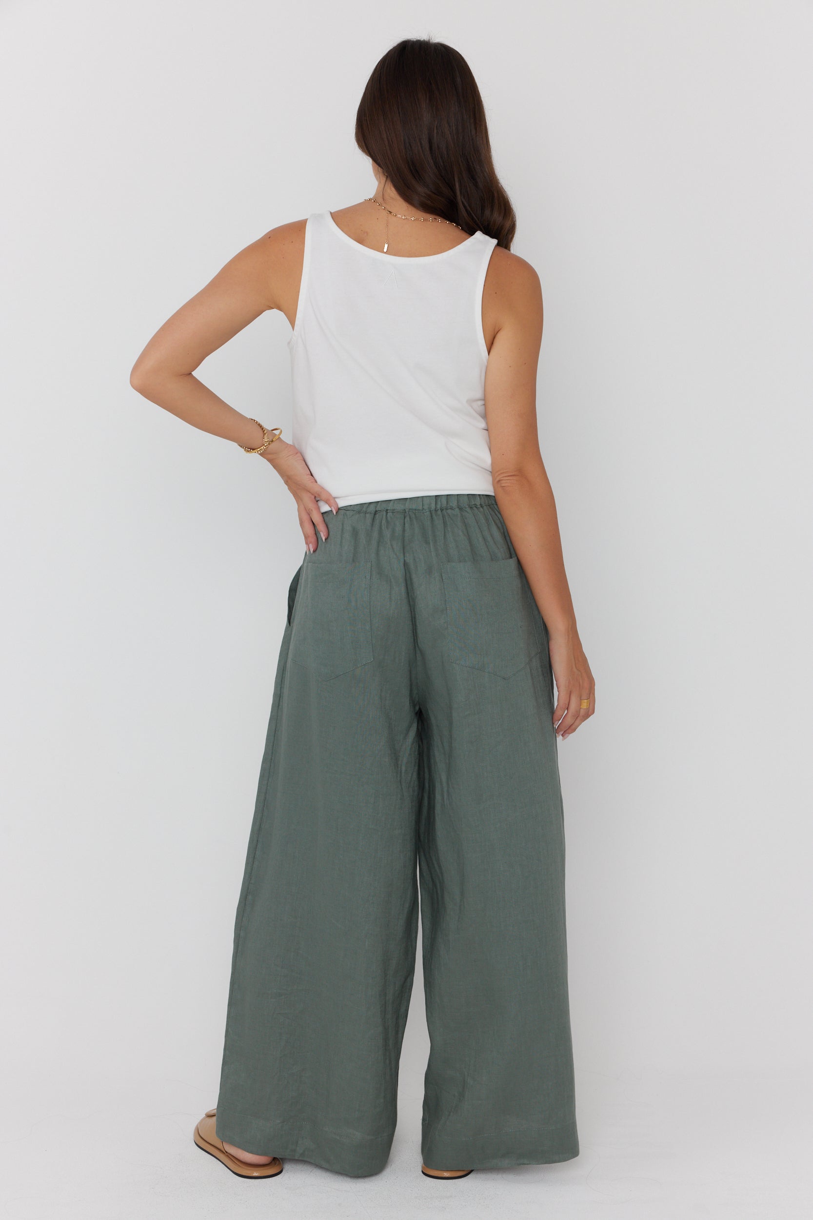 TERI Pants Dusty Green