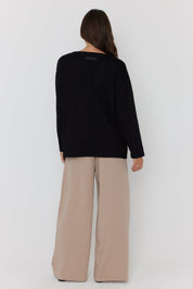 NIX V Long Sleeve Top Black