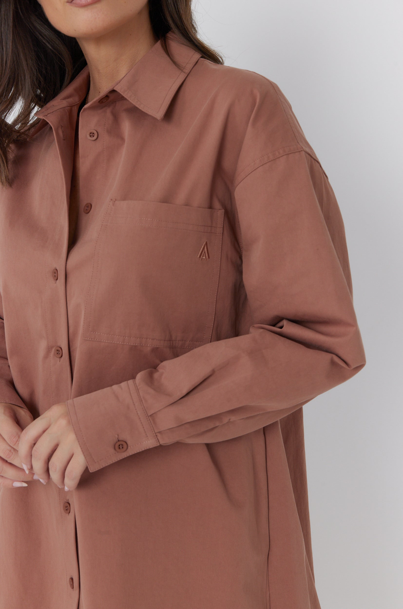 JETT Mini Dress Mahogany