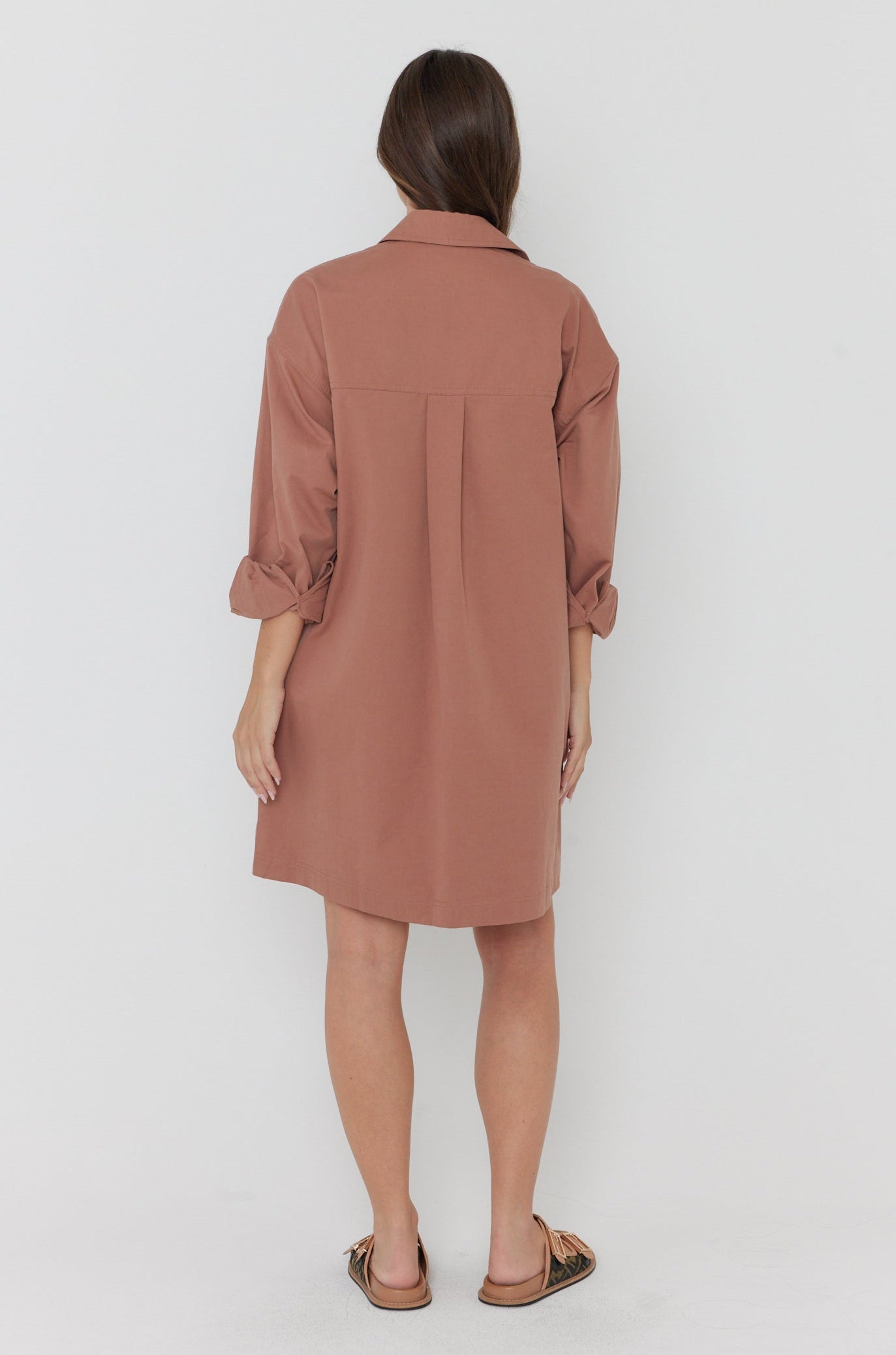 JETT Mini Dress Mahogany