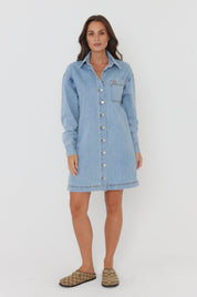 IGLUM Mini Dress Light Blue Wash