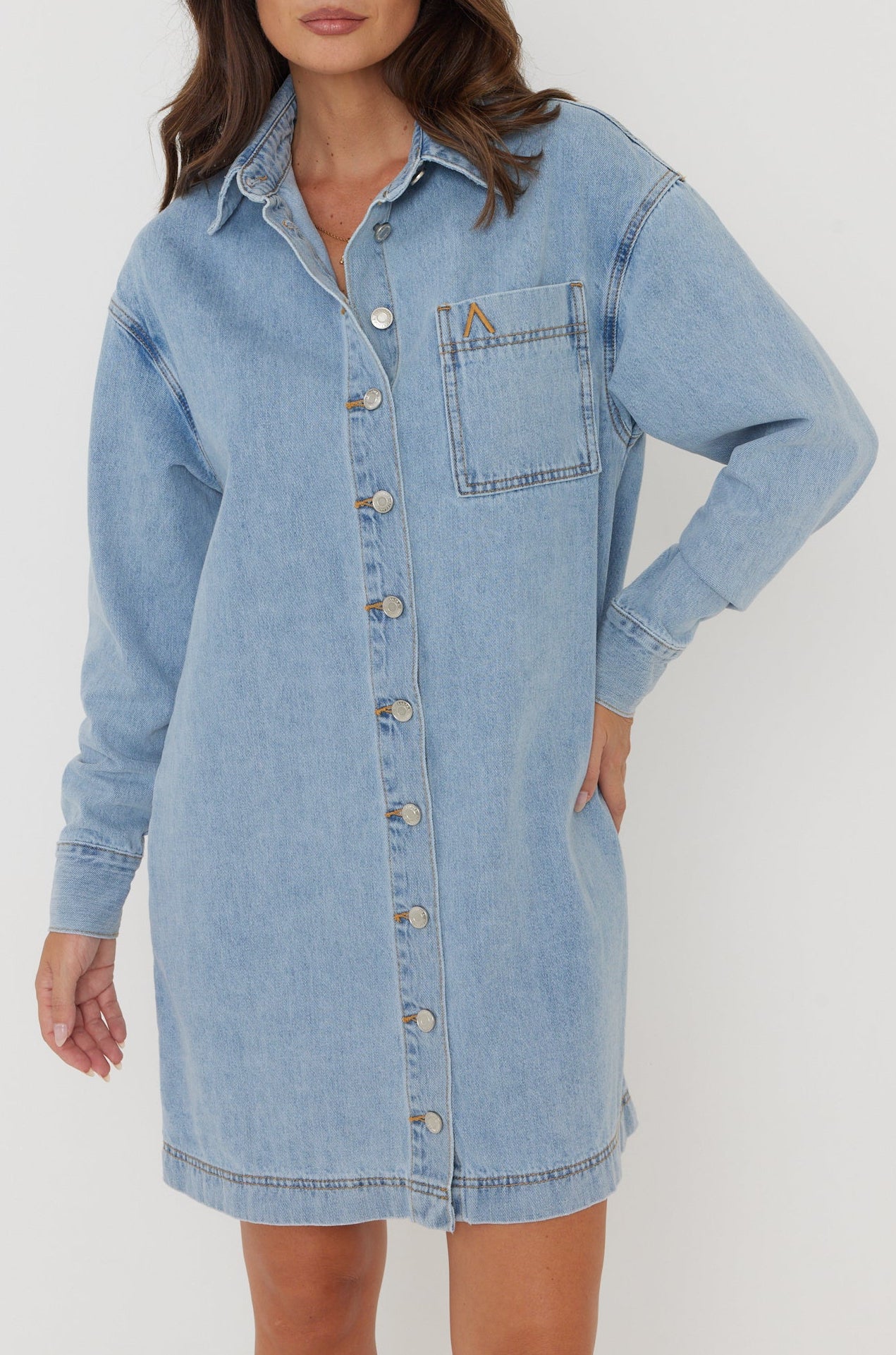 IGLUM Mini Dress Light Blue Wash