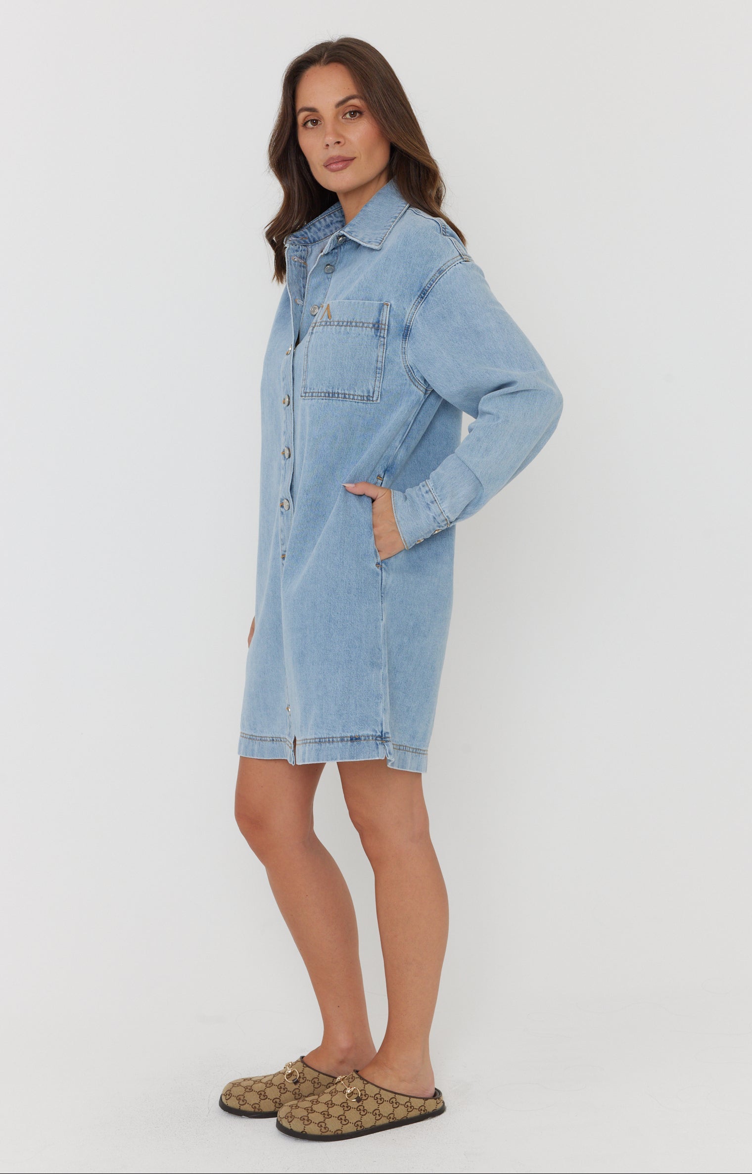 IGLUM Mini Dress Light Blue Wash