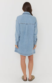 IGLUM Mini Dress Light Blue Wash