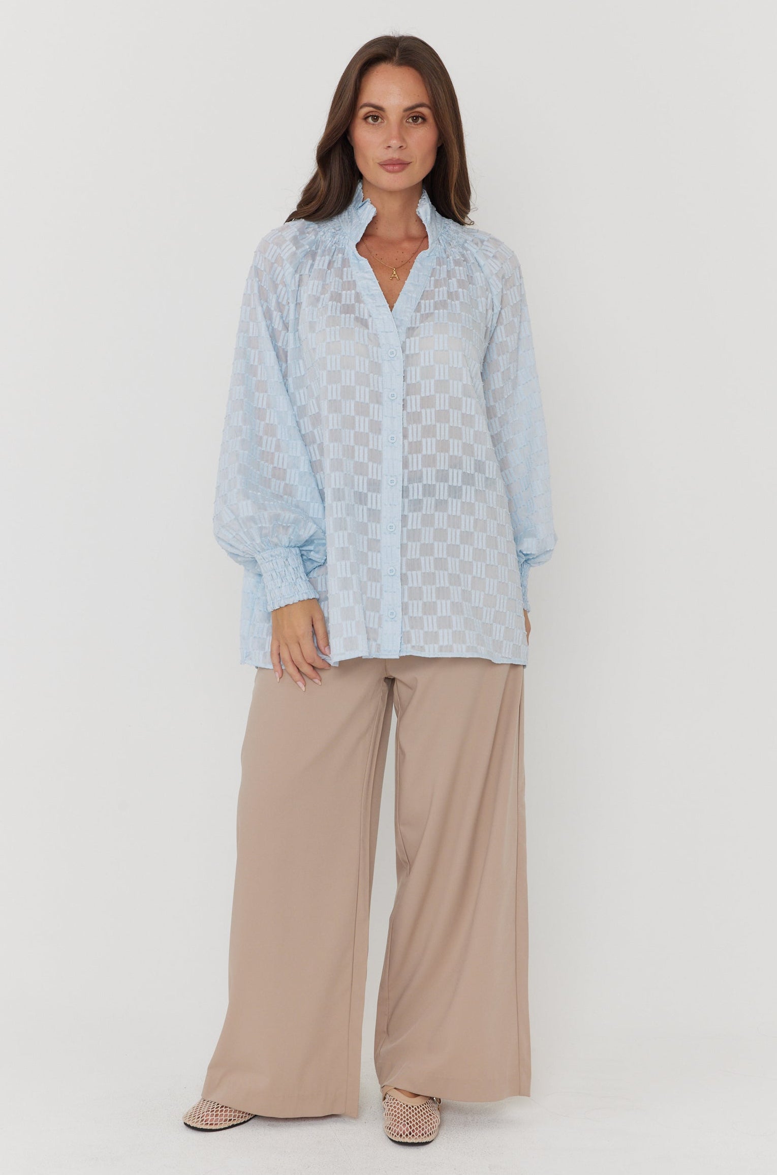 REAN Blouse Light Blue