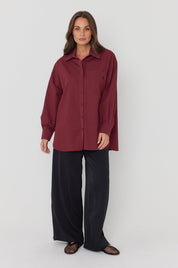 UNA Shirt Burgundy