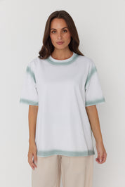SPRAY T-Shirt White/Sage
