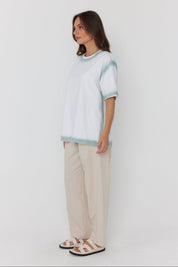 SPRAY T-Shirt White/Sage