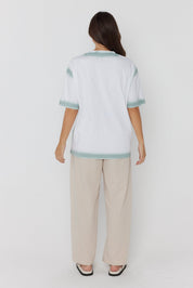 SPRAY T-Shirt White/Sage