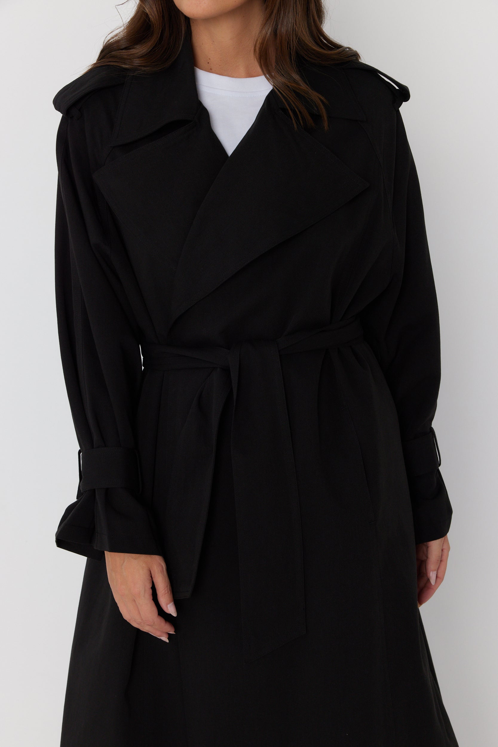 PASCAL Soft Maxi Trench Black – A L E X A N D R A