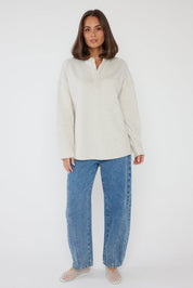 HENLEY Jumper Oat