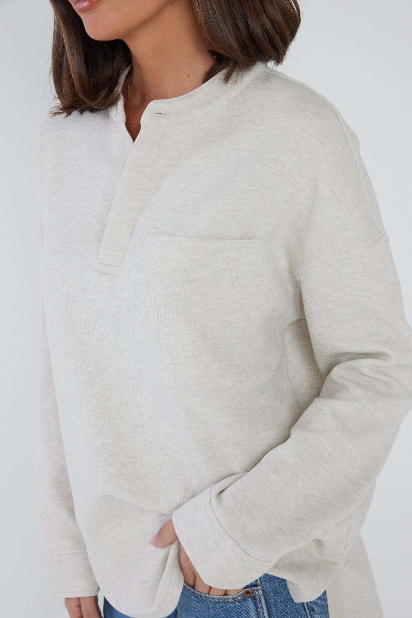 HENLEY Jumper Oat