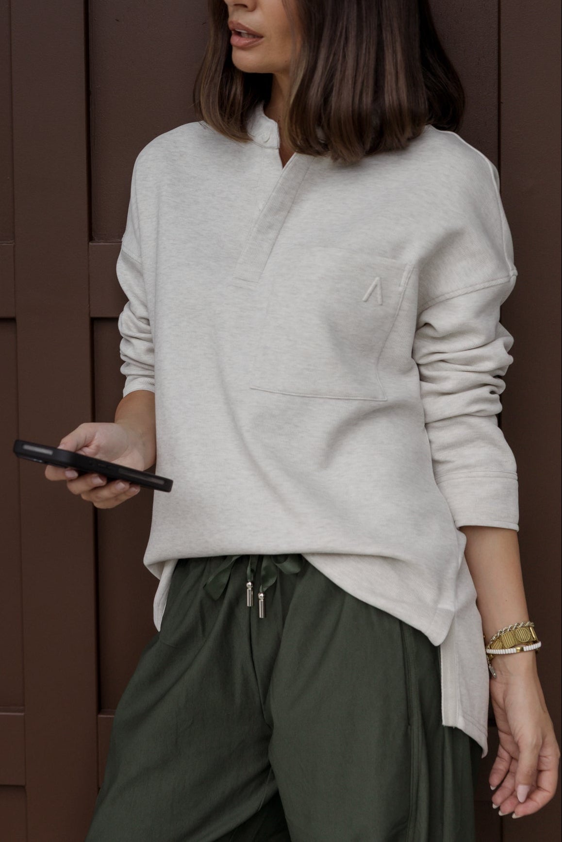 HENLEY Jumper Oat