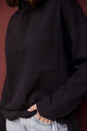 HENLEY Jumper Black