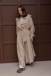 PASCAL Soft Maxi Trench Beige