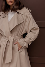 PASCAL Soft Maxi Trench Beige