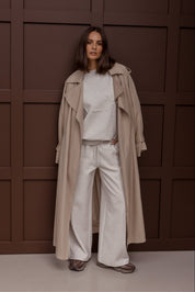 PASCAL Soft Maxi Trench Beige