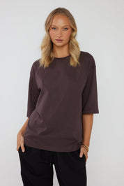 ZURI T-Shirt Dark Cocoa