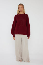 LOAM Knit Jumper Red Wine