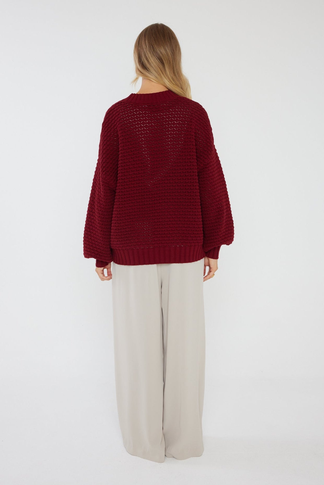 LOAM Knit Jumper Red Wine