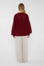 LOAM Knit Jumper Red Wine