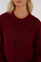 LOAM Knit Jumper Red Wine