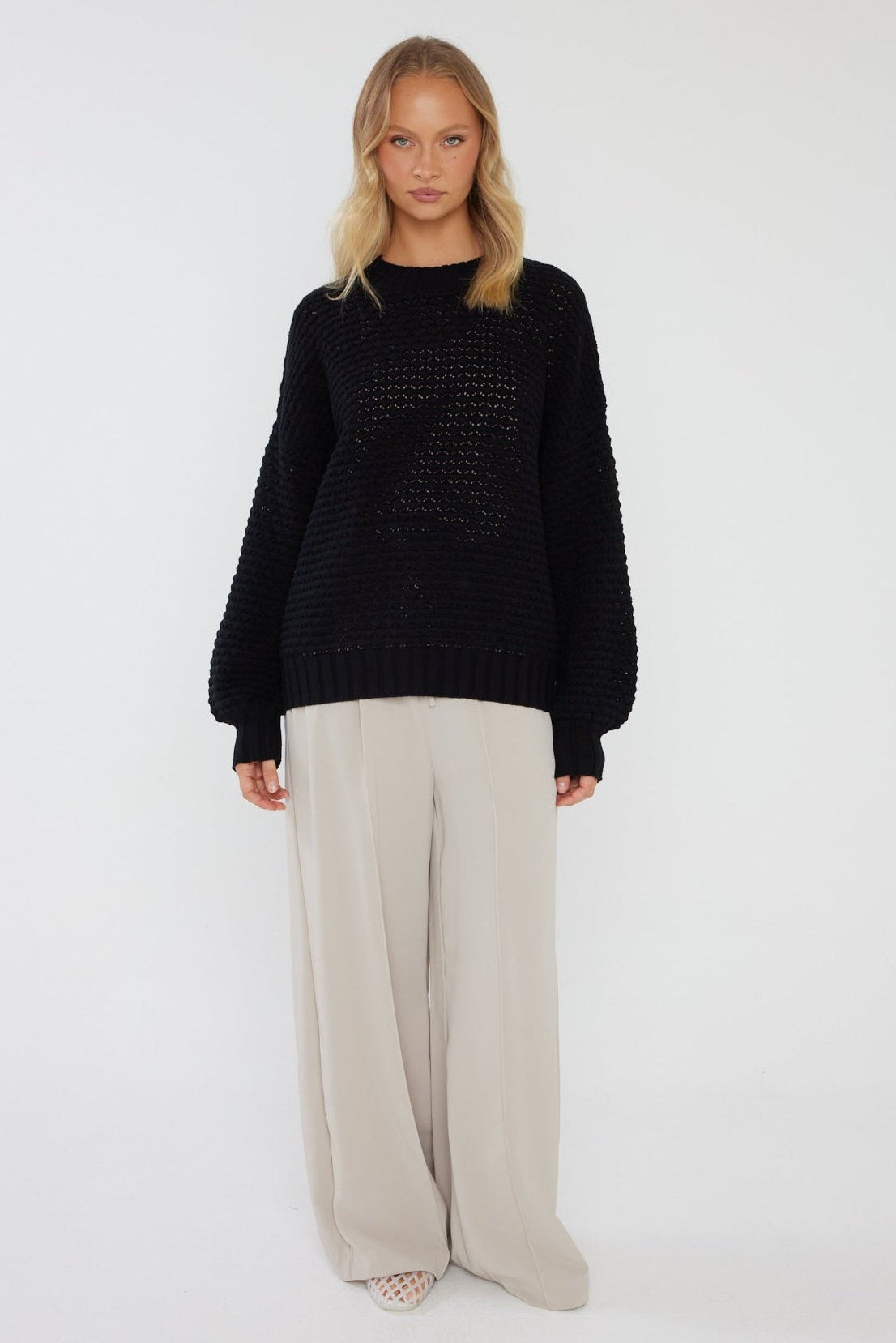 LOAM Knit Jumper Black
