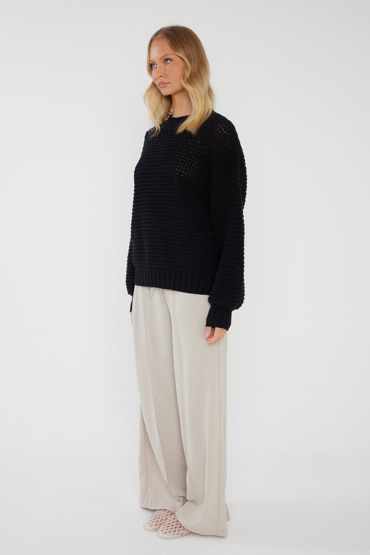 LOAM Knit Jumper Black