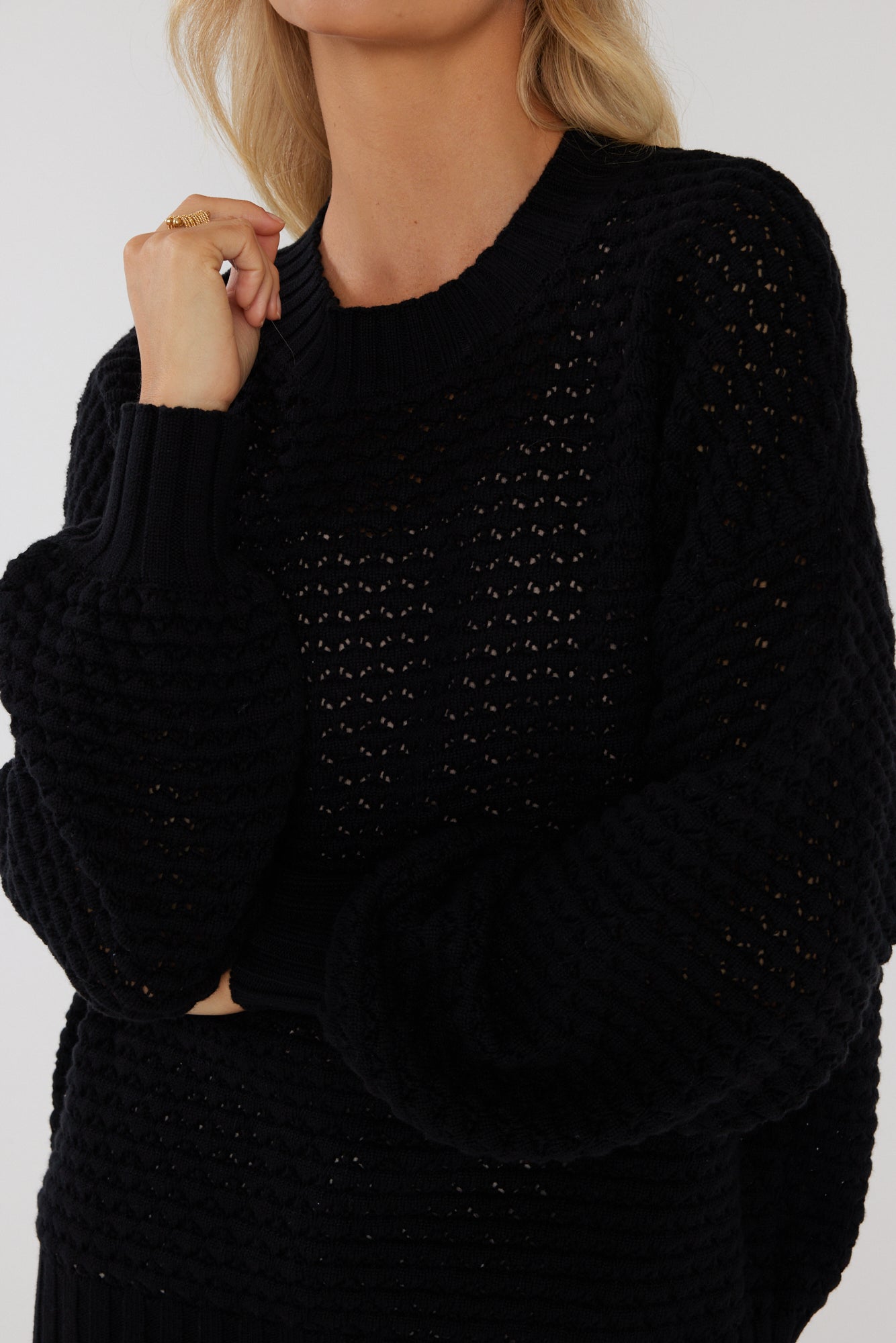 LOAM Knit Jumper Black