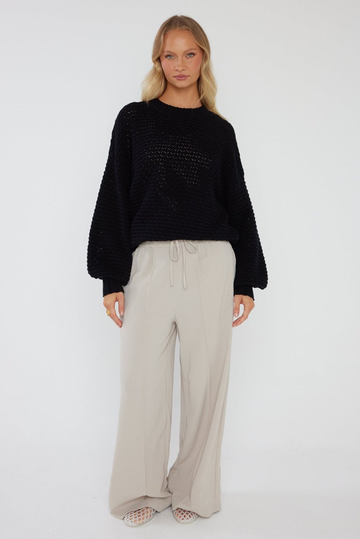 LOAM Knit Jumper Black