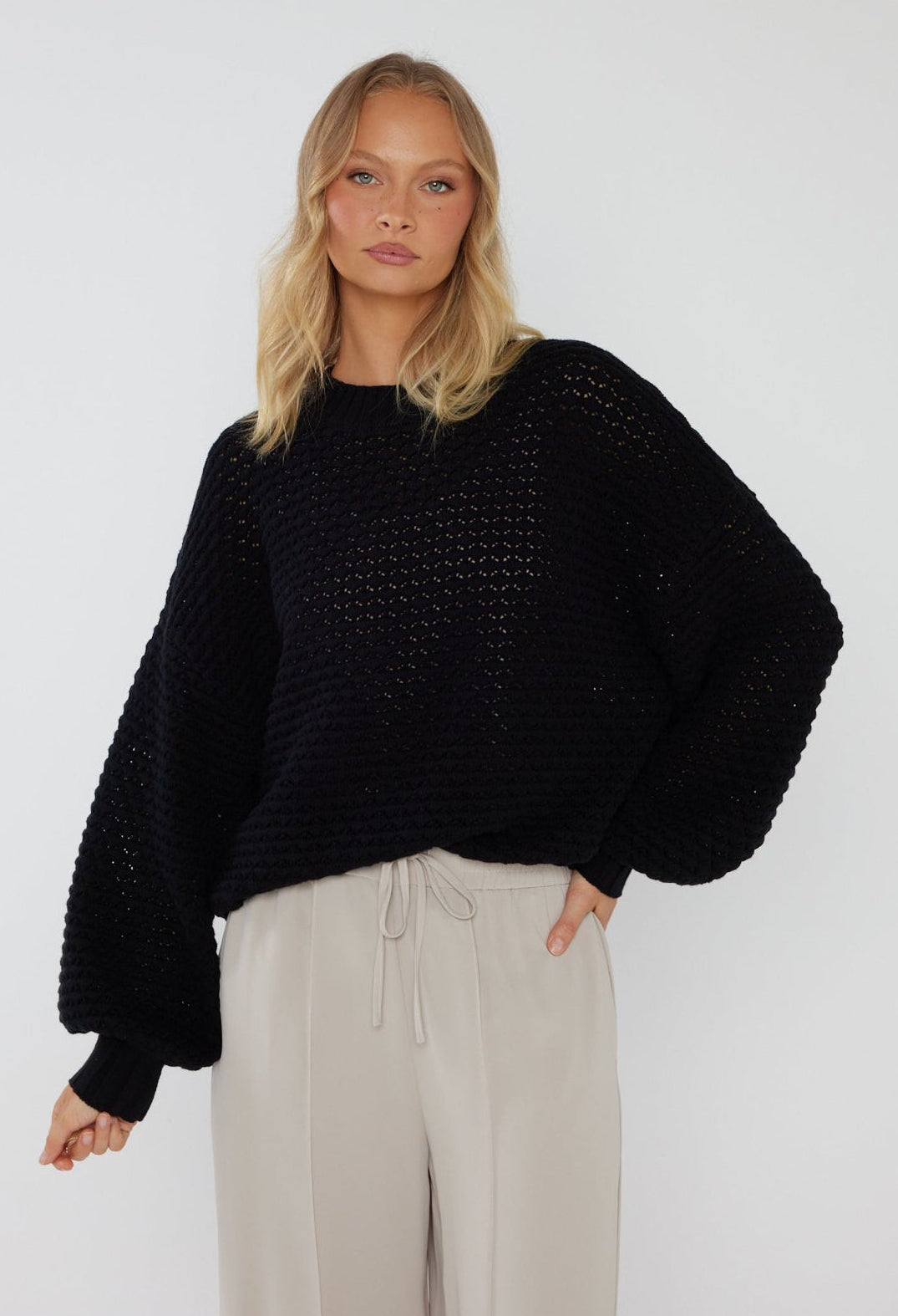 LOAM Knit Jumper Black