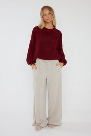 LOAM Knit Jumper Red Wine
