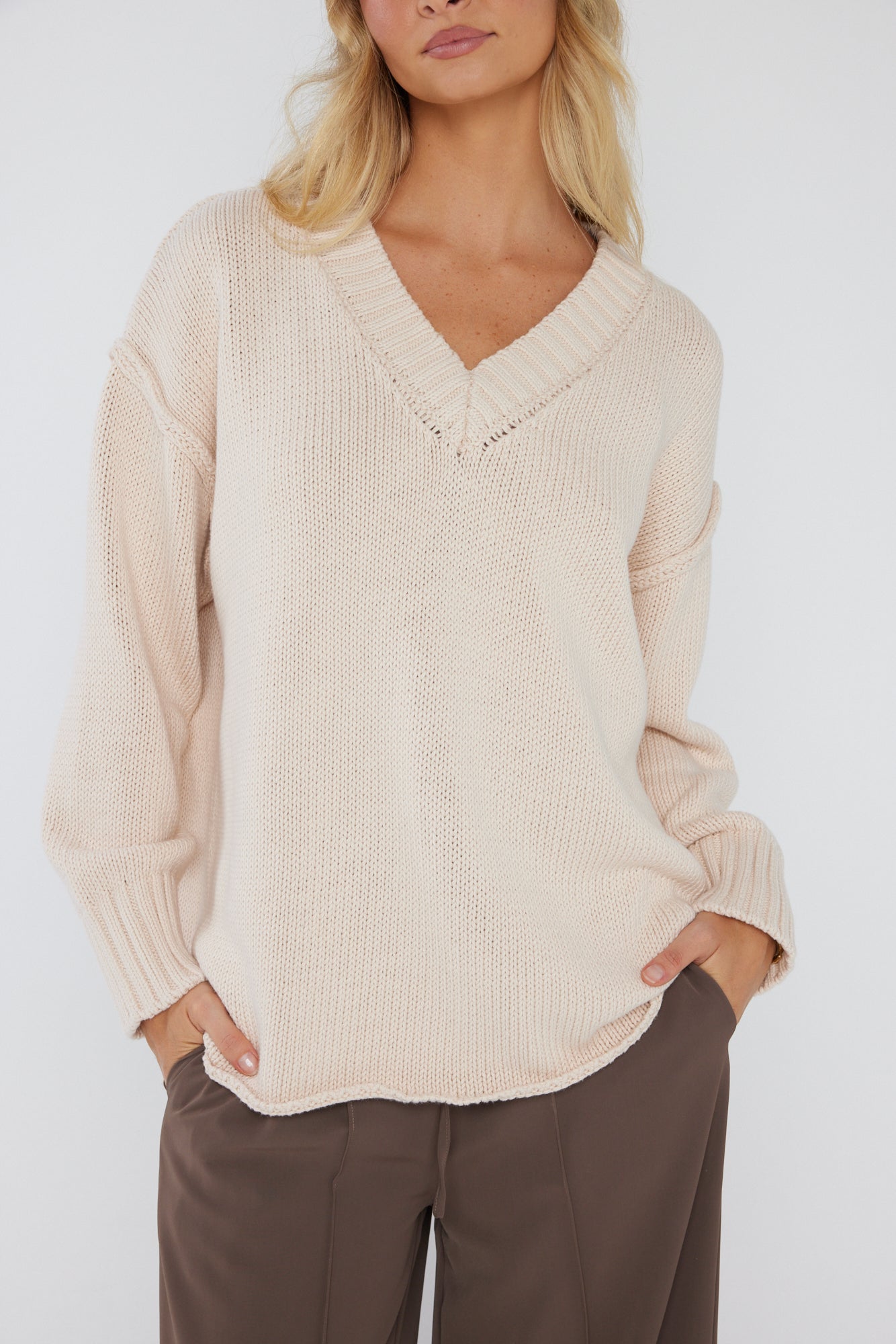 SOLACE Knit Jumper Beige