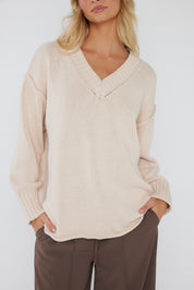 SOLACE Knit Jumper Beige