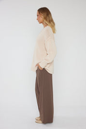 SOLACE Knit Jumper Beige