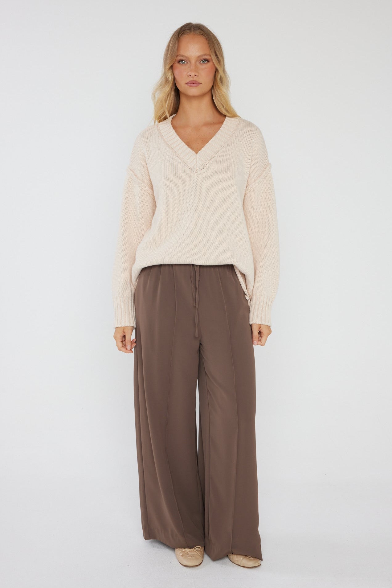SOLACE Knit Jumper Beige