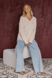 SOLACE Knit Jumper Beige