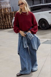 LOAM Knit Jumper Red Wine