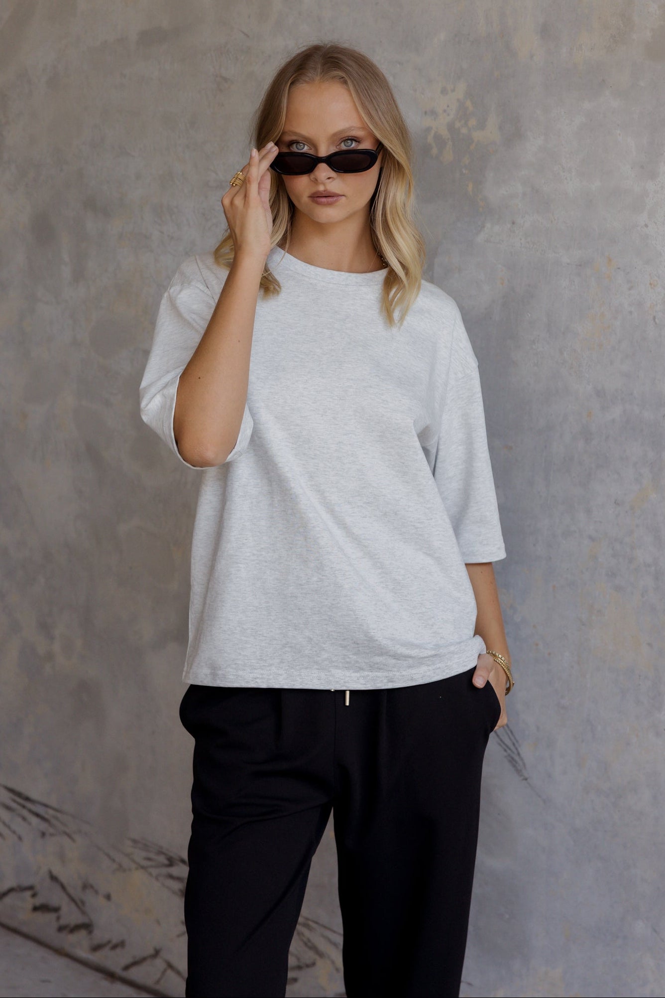 ZURI T-Shirt Grey Marle