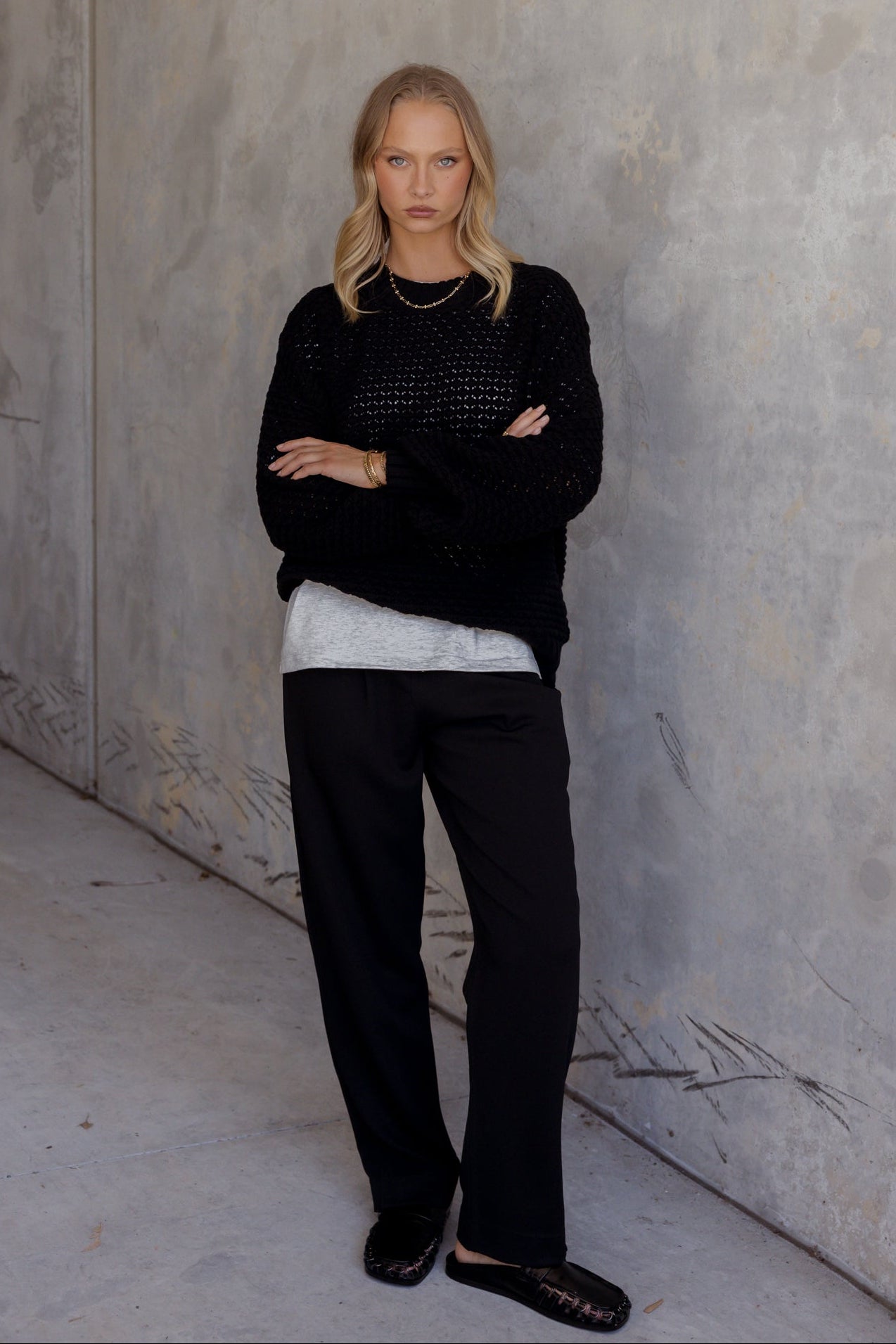 LOAM Knit Jumper Black
