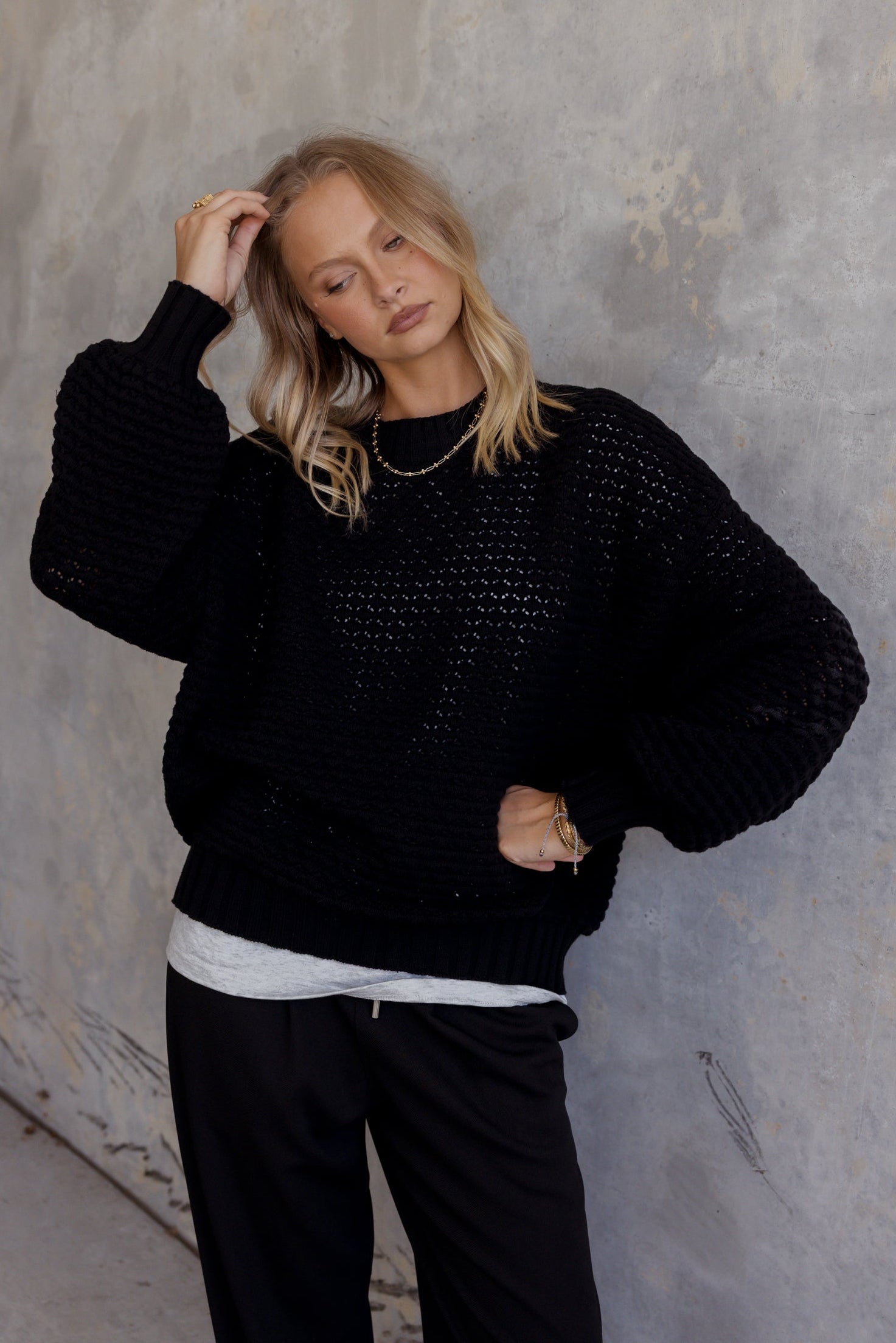 LOAM Knit Jumper Black