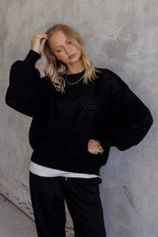 LOAM Knit Jumper Black
