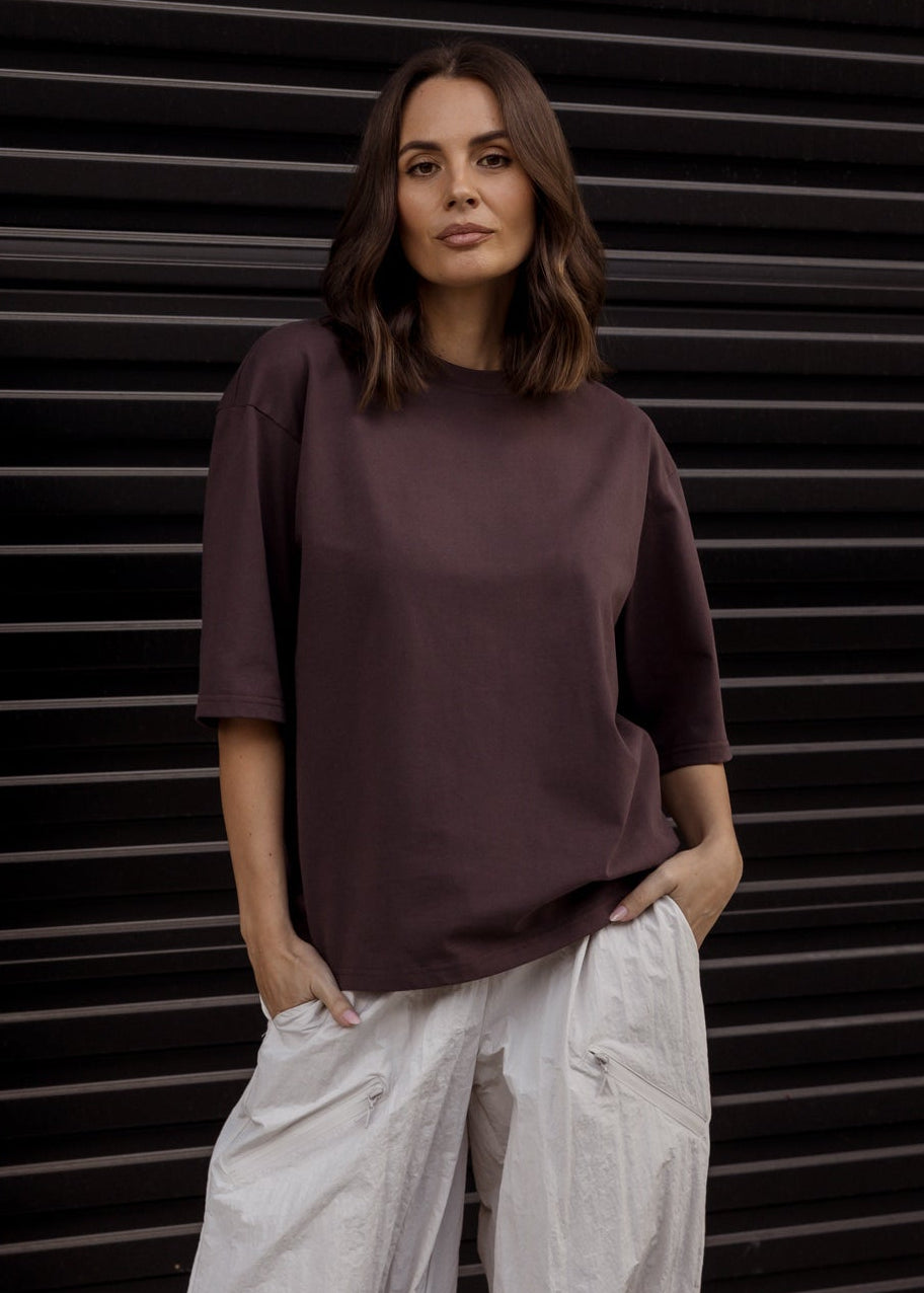 ZURI T-Shirt Dark Cocoa